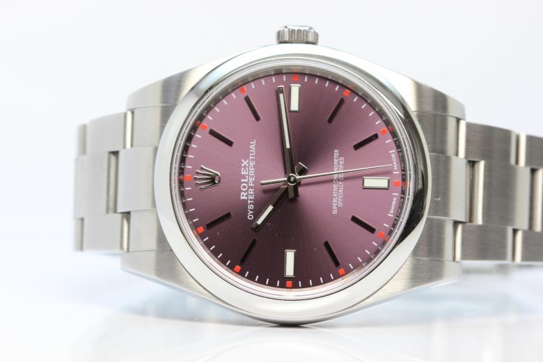 ROLEXオイスターパーペチュアル114300 ブラック文字盤39mm文字盤•針 